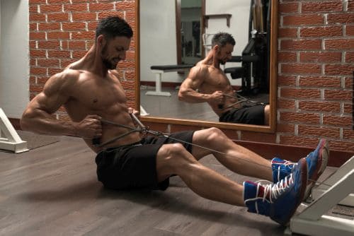 man doing ab exercise