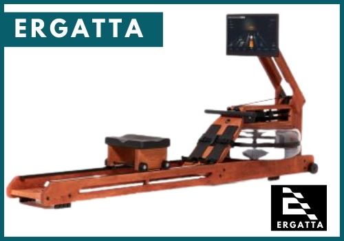 side view of Ergatta Water Rowing Machine